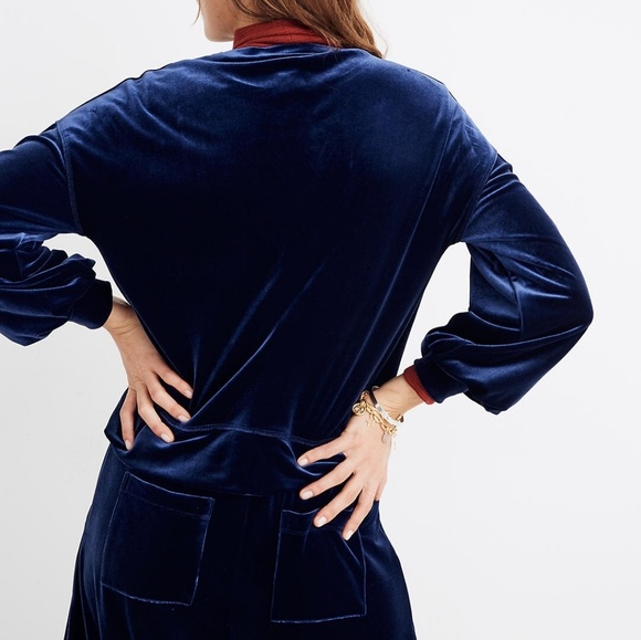 NWT Madewell Velvet Balloon Sleeve Sweatshirt XS - Picture 2 of 4